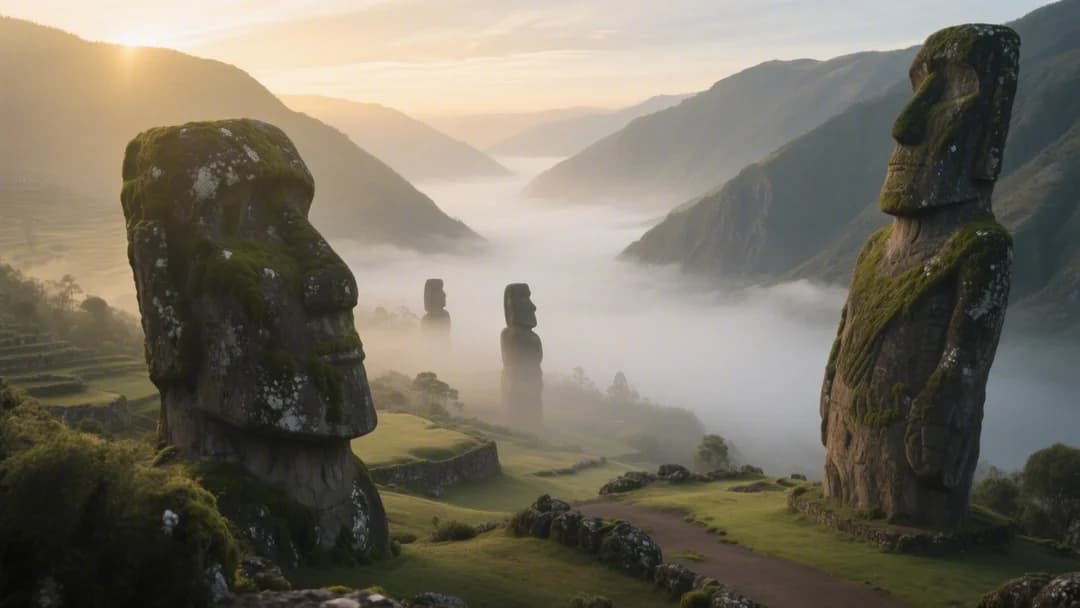 Vista panorámica del Valle de los Duendes en Cusco, con formaciones rocosas y paisajes místicos.