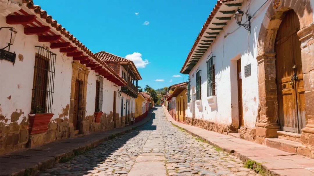 Vista panorámica del barrio de San Blas en Cusco, con calles empedradas y tejados rojos.