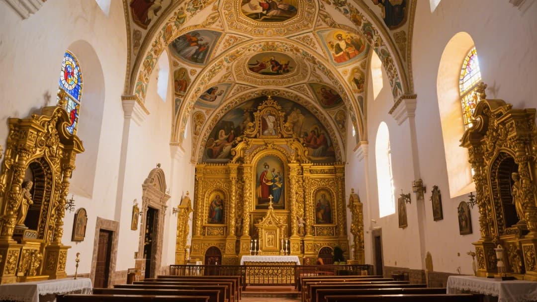 Interior decorado de la iglesia de Andahuaylillas