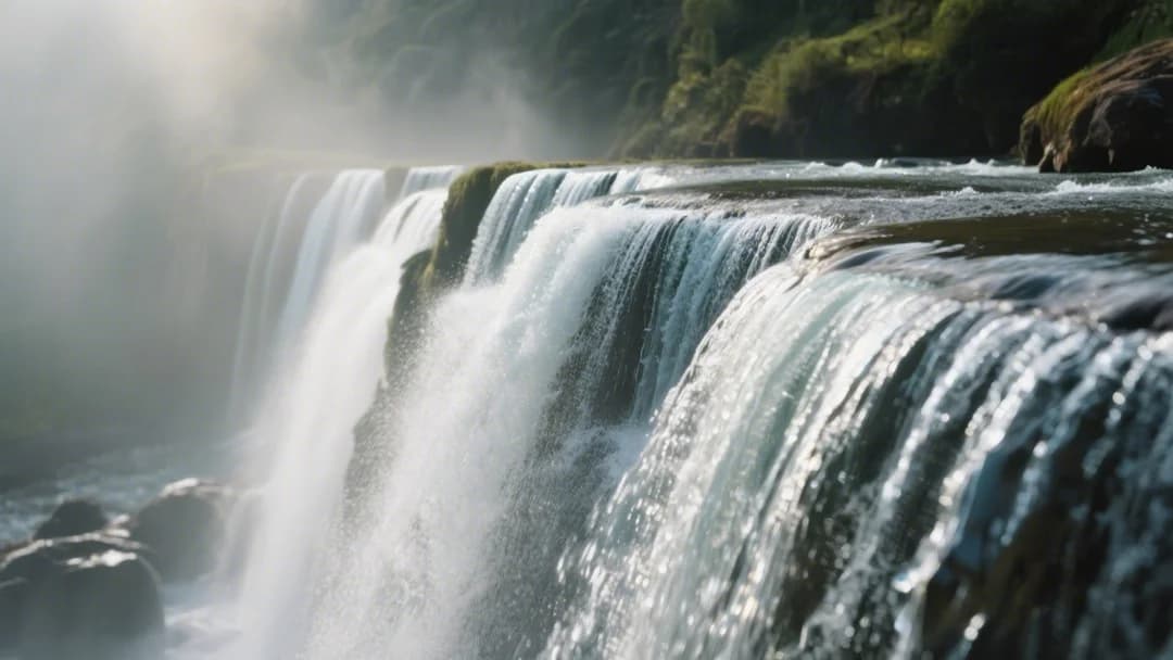 Detalle de las siete caídas de agua de Qanchispaqcha